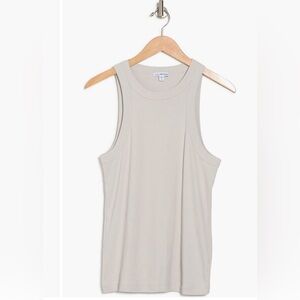 James Perse Size 1 ribbed tank.  Never worn.  Without tags. Gray